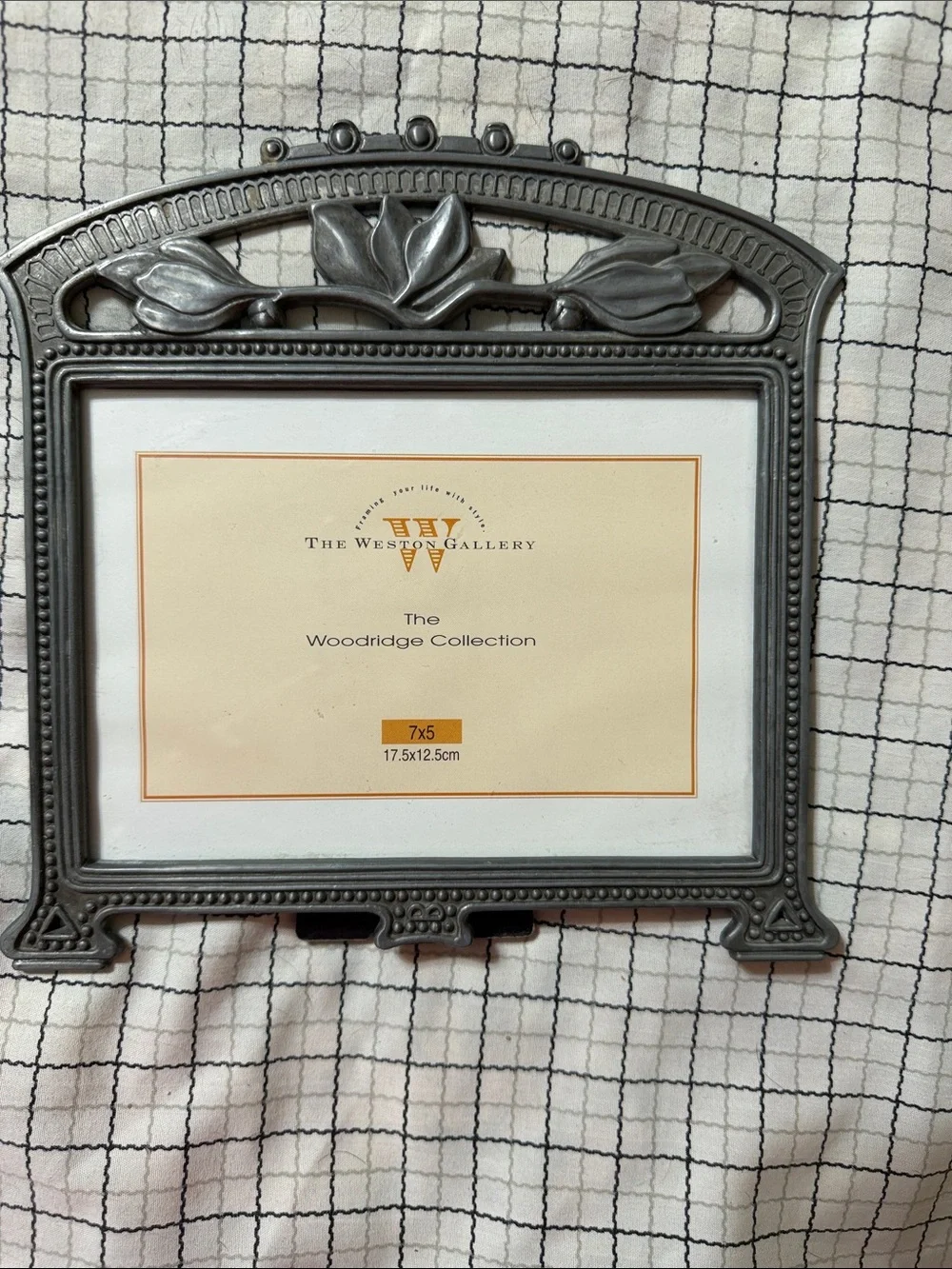 Floral Pewter 7x5 Picture Frame